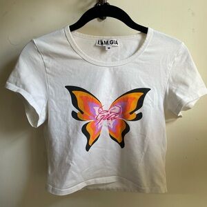 I.AM.GIA. cropped white t shirt